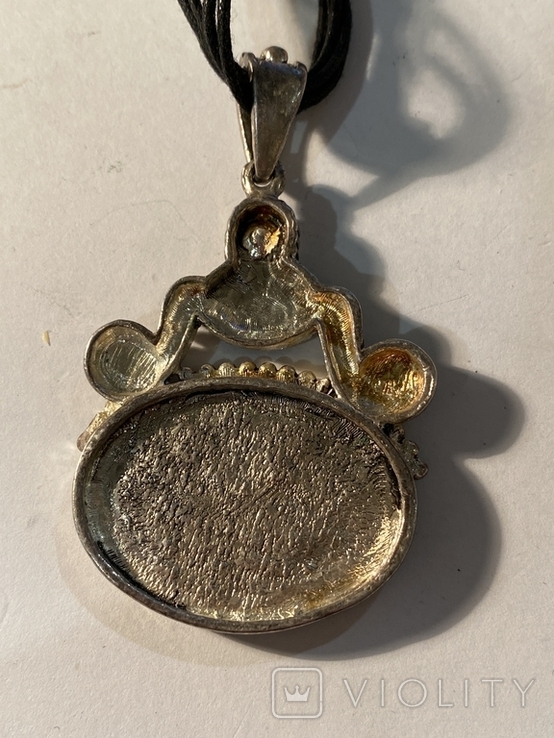 Pendant with mother-of-pearl insert and stone (A2), photo number 4