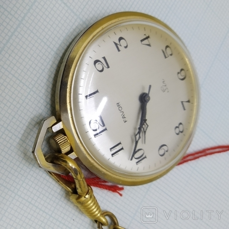 Карманные часы с шатленом и подставкой Favor Арт Деко Германия, фото №2