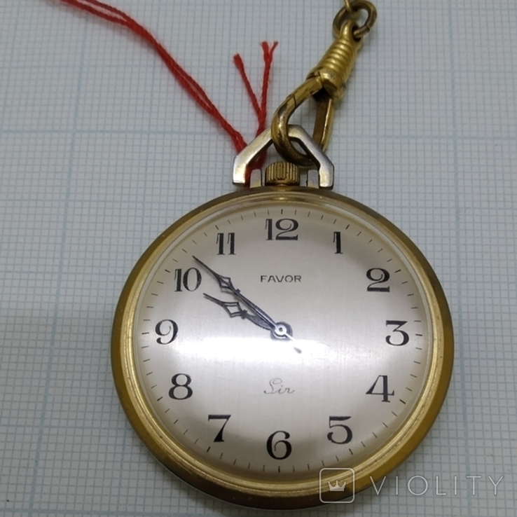 Карманные часы с шатленом и подставкой Favor Арт Деко Германия, фото №5