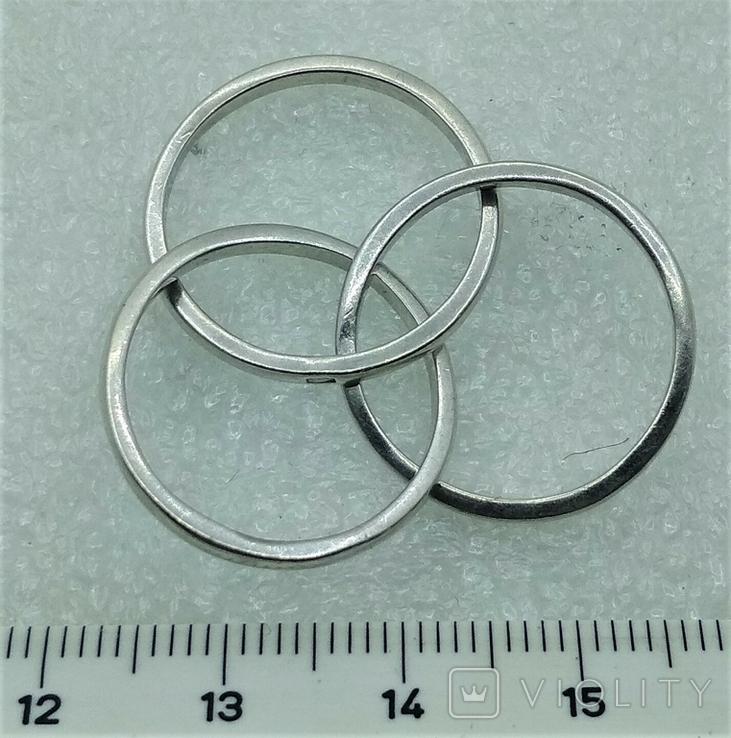 Кольцо Тринити Серебро 925, photo number 3