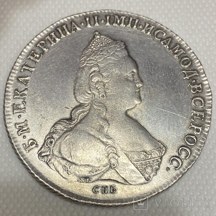 Рубль 1786г. серебро Екатерина 2