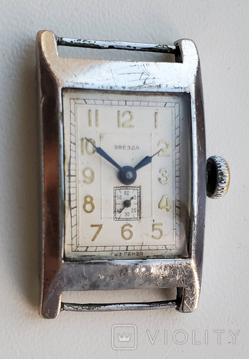 Часы мужские Звезда 2 квартал 1951 года Пензенский часовой завод, фото №4