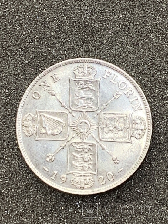 1 флорин, 1920 серебро , Великобритания, KM#817a