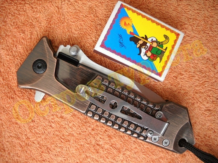 Нож складной туристический Browning полуавтомат клипса 22см, фото №9
