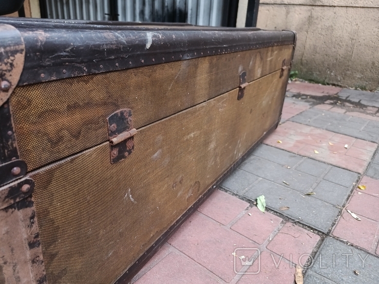 Старинный каретный чемодан, фото №7