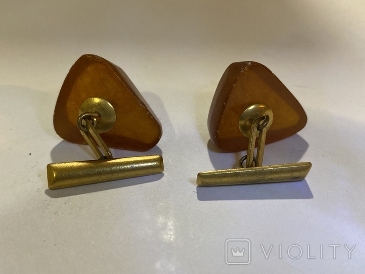 Cufflinks with amber (F1), photo number 3