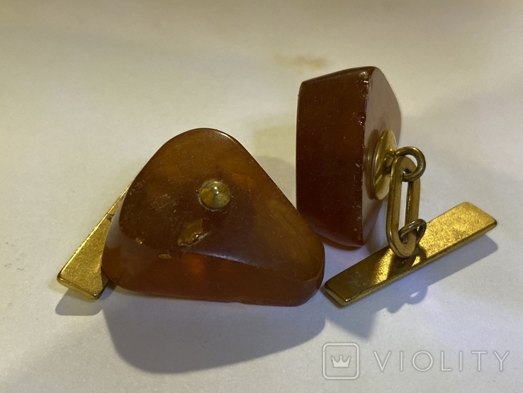 Cufflinks with amber (F1), photo number 4