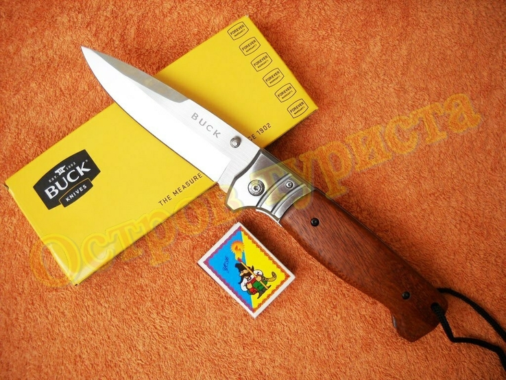 Нож тактический складной Buck с клипсой 27,5 см реплика, фото №2