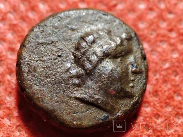 Пантикапей.Лот из 3 монет.Аполлон -горит..Бык-плуг,колос.Перисад 4.Камасарии.2 в.до.н.э., фото №3