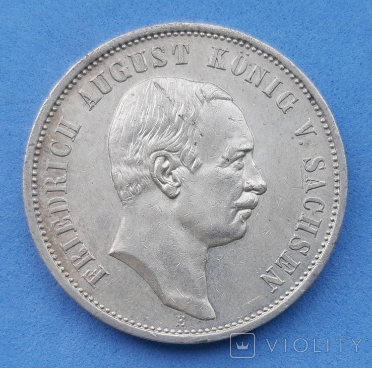 3 марки 1911 E Фридрих Саксония, фото №2