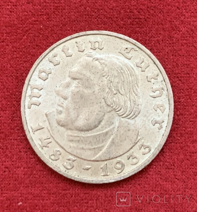 2 марки Лютер 1933г, фото №2