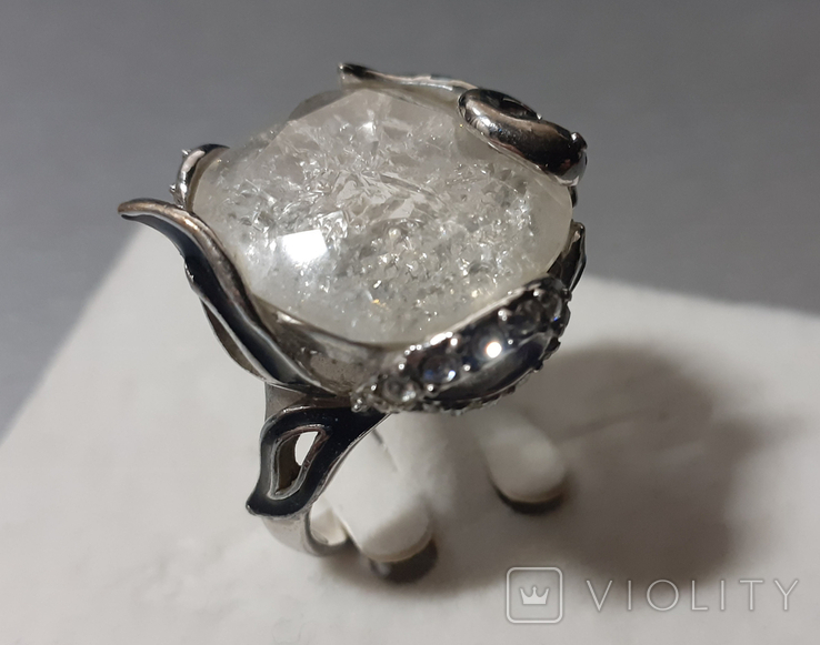 Крупное кольцо "Тающий лед ", фото №4