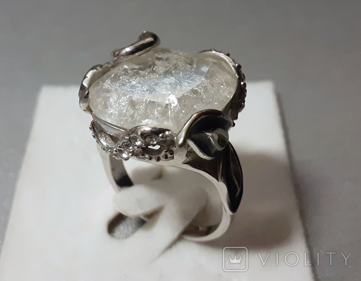 Крупное кольцо "Тающий лед ", фото №5