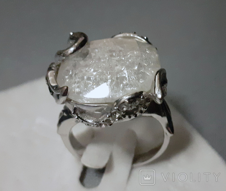 Крупное кольцо "Тающий лед ", фото №2