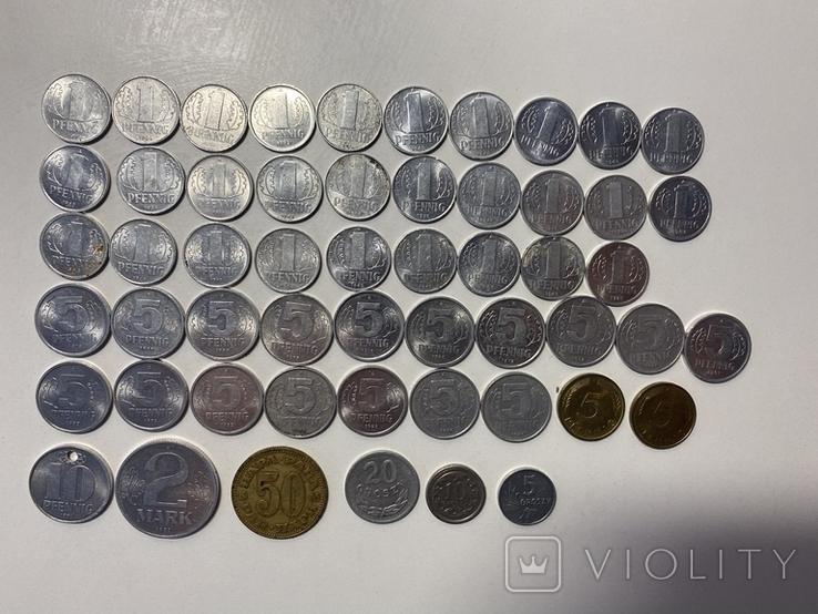 Монеты разных стран 54 шт