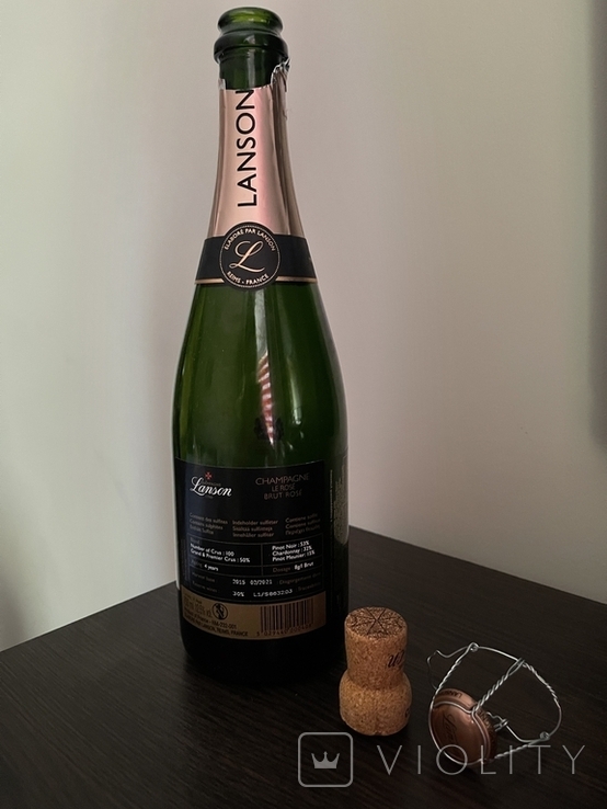 Lanson le rose бутылка от шампанского из региона Шампань, фото №3