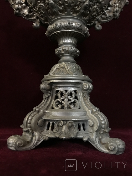 Старинная керосиновая лампа Ангелы и Демоны артефакт Gebruder Brunner Wien 1800-х Австрия, фото №13