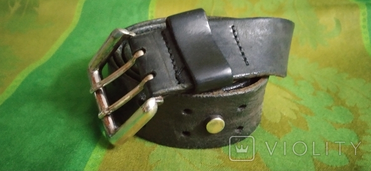 Ремень кожаный с заклёпками, фото №3