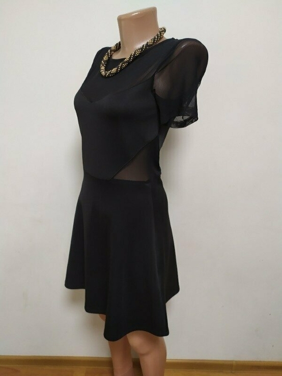 Чорна сукня з сіточкою divided hm 36 6 маленьке чорне плаття сіточка, фото №4