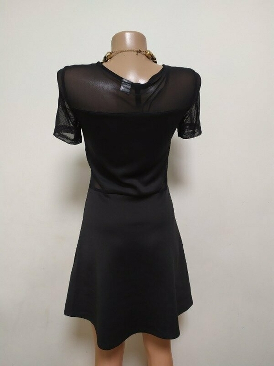 Чорна сукня з сіточкою divided hm 36 6 маленьке чорне плаття сіточка, фото №5