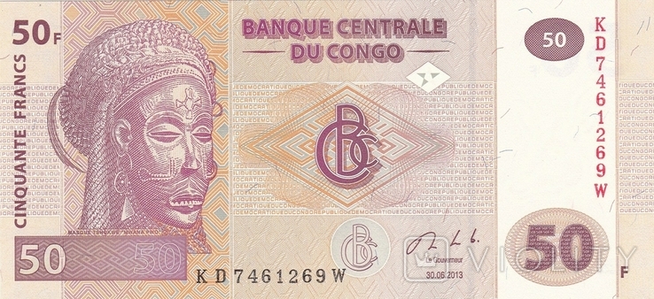 Congo DR Конго ДР - 50 Francs 2013