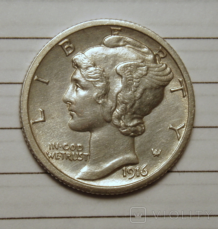 10 центов (дайм) 1916 S