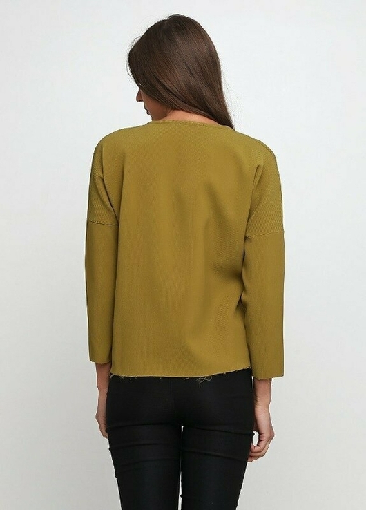Zara джемпер пуловер s m олива кофта рубчик, фото №3