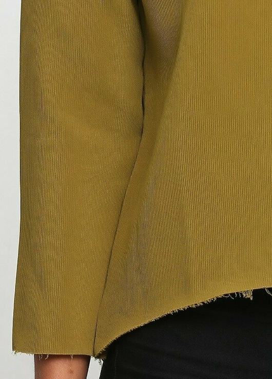 Zara джемпер пуловер s m олива кофта рубчик, фото №4