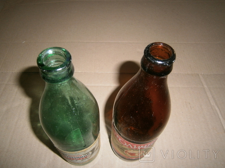 Две пустые бутылки с под пива СССР ., фото №3