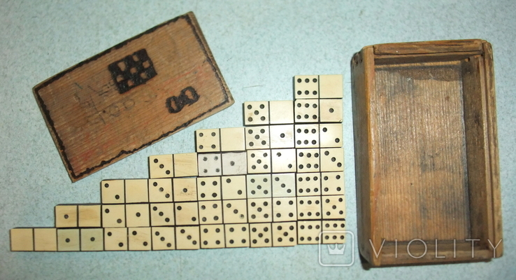Miniature dominoes - road / handmade / old 1930-40, photo number 2