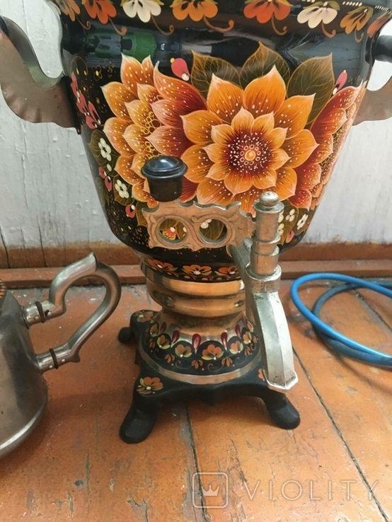 Hand-painted samovar and teapot. USSR, photo number 5
