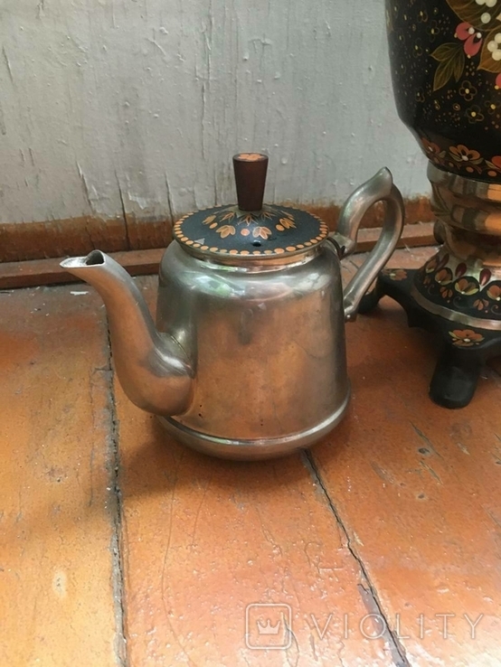 Hand-painted samovar and teapot. USSR, photo number 8