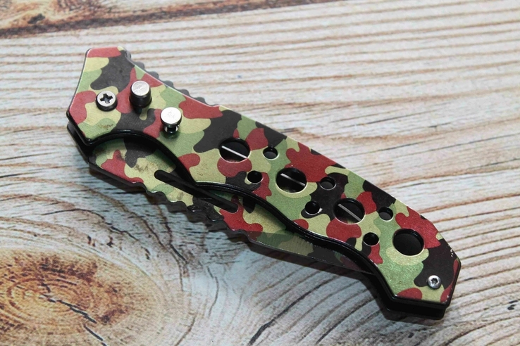 Выкидной нож Камуфляжная расцветка (1416), фото №6