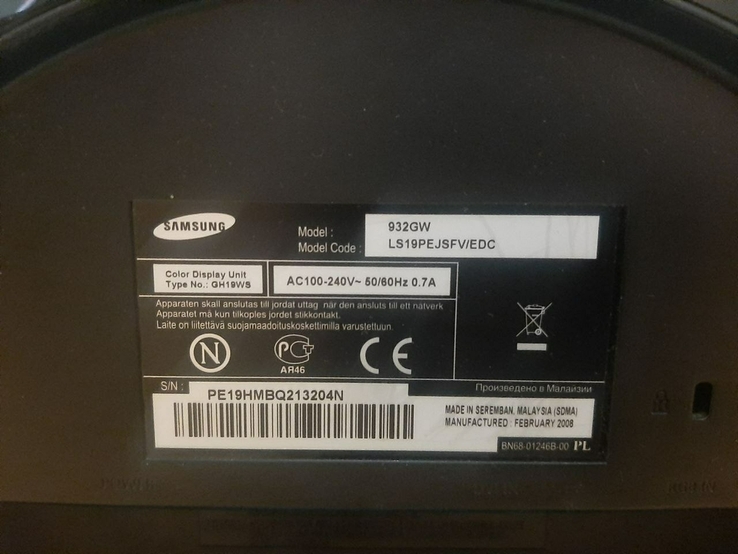 Монітор 19" Samsung 932GW, фото №5