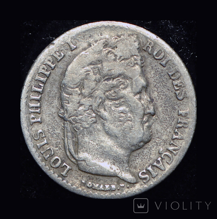 Франция 1/4 франка 1841 серебро