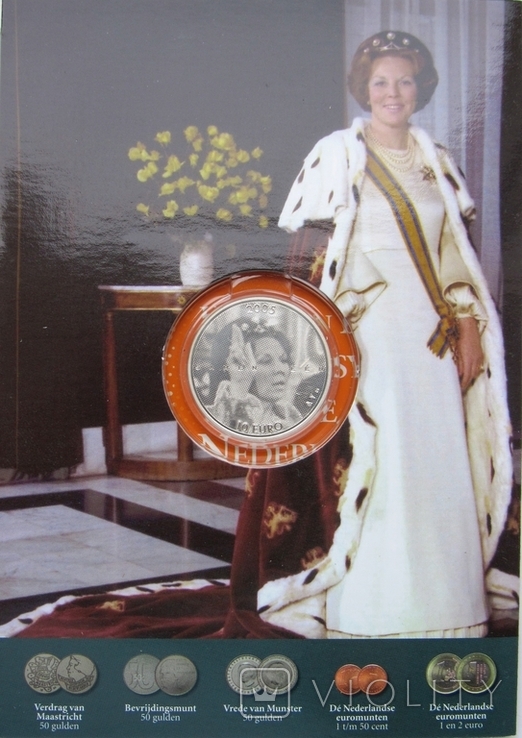 Нидерланды, 10 евро 2005 "25 лет правления Беатрис"