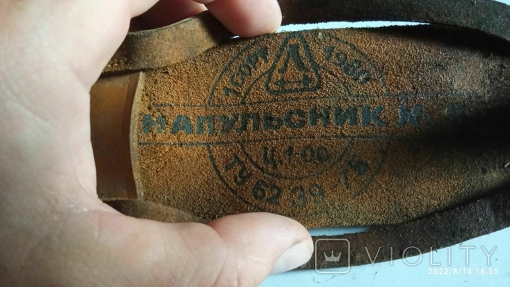 Leather goddin belt. With the inscription wristband 1980. Sort-1..., photo number 5