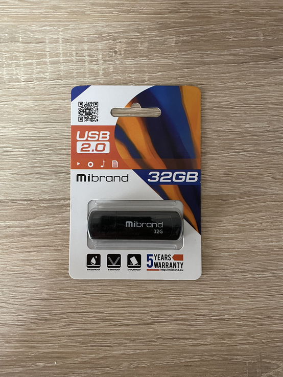 USB Flash Drive 32Gb Mibrand Black, photo number 2
