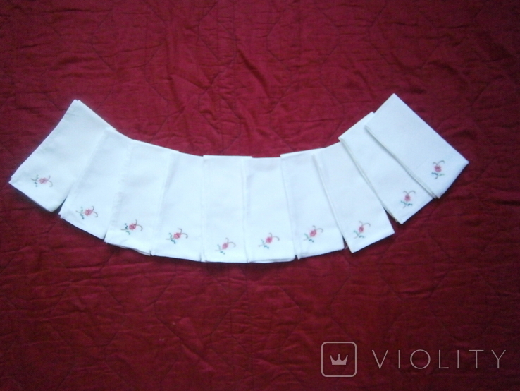 10 білих сервувальних серветок, фото №2