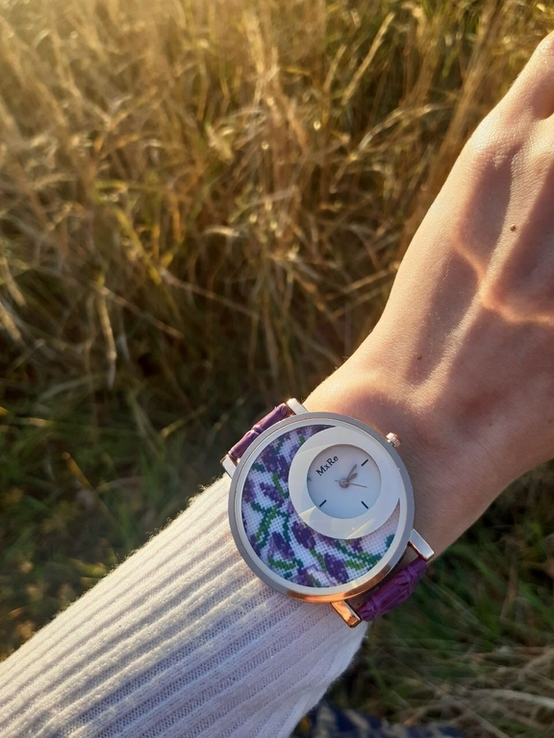 Годинник з мікровишивкою "Лаванда", photo number 2