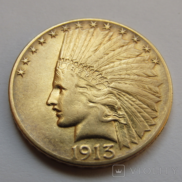 10 долларов 1913 г. США, фото №2