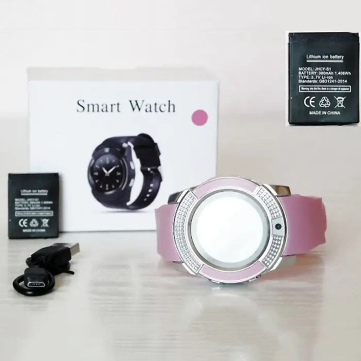 Умные смарт-часы Smart Watch V8. Цвет: розовый, фото №5