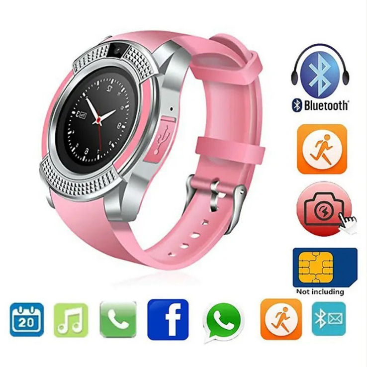 Умные смарт-часы Smart Watch V8. Цвет: розовый, numer zdjęcia 10