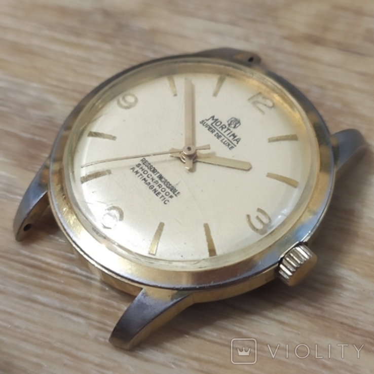 Montre Bracelet Suisse Mortima Super Luxe Années 70 - Ne Fonctionne Pas - Occasion