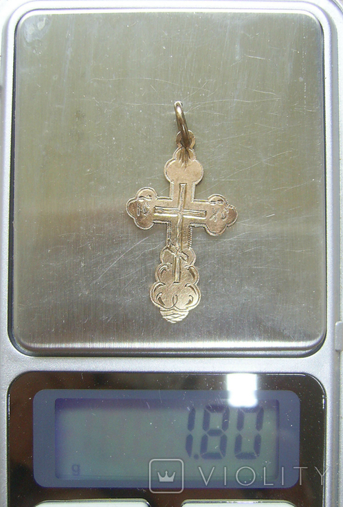 Крестик золотой, Киевское клеймо 1828-1887 гг, photo number 7