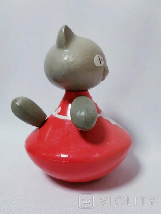 Целулоїдний стакан мама кішка кухар ціна марка СРСР целулоїдна іграшка 18см, фото №3