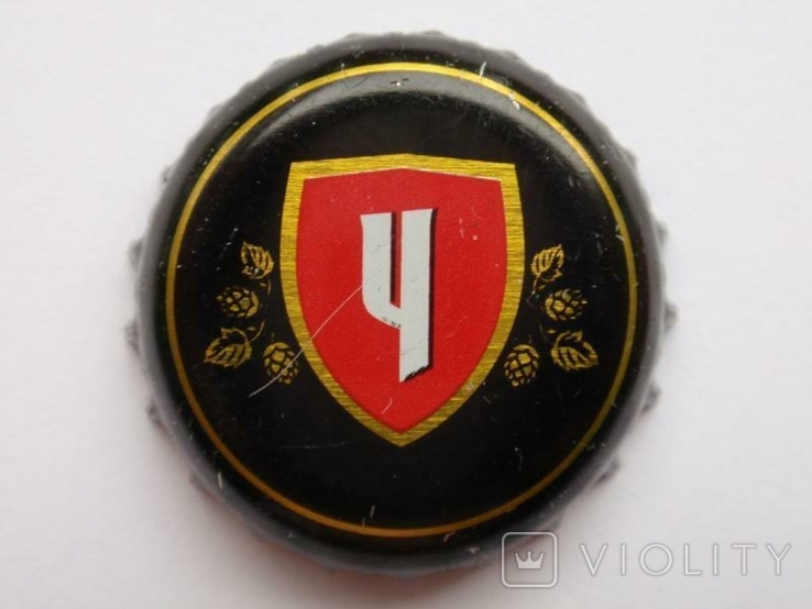 Beer lid "Ch" black (Chernihiv branch of PJSC Sun InBev, Ukraine)