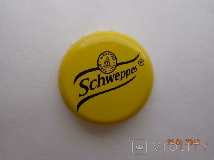 Lid from the drink "Schweppes" (Coca-Cola, Ukraine)