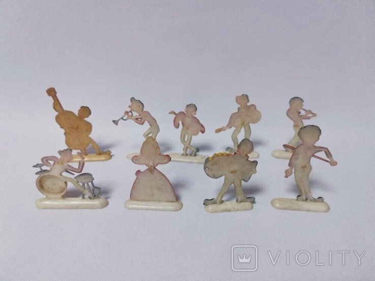 Фигурка Ссср набор полный комплект музыканты стиляги джаз бэнд 1966-68 год игрушки Сс, фото №4