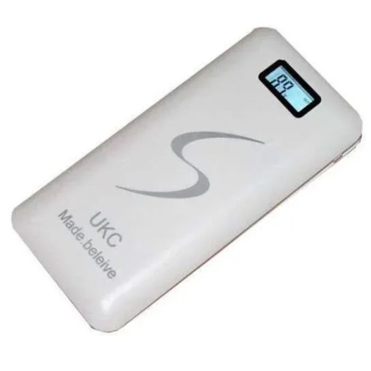 Портативная мобильная зарядка Power Bank 30000/9600mAh UKC. Цвет: белый, фото №2